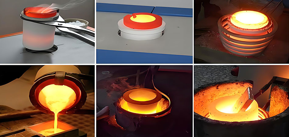 graphite crucible for melting metals solutions